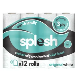 12 Rolls Splesh Soft & Quilted White, Lavender Aloe Vera