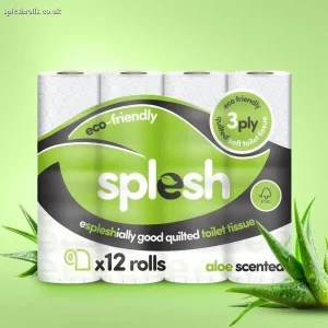 12 Rolls – Toilet Roll Soft & Quilted 3-Ply AloeVera Scented