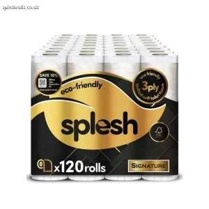 Splesh Toilet Roll Signature Scented 120 Rolls|Quilted 3-Ply Soft Toilet Paper