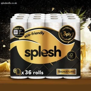Splesh Toilet Roll Signature Scented 36 Rolls|Quilted 3-Ply Soft Toilet Paper