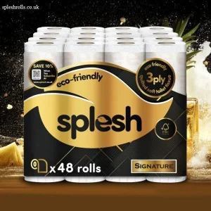 Splesh Toilet Roll Signature Scented 48 Rolls|Quilted 3-Ply Soft Toilet Paper