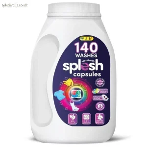 Splesh Xtra Stain Removal 3in1 Laundry Capsules, 5 Months Supply Bulk Buy 140 Washes